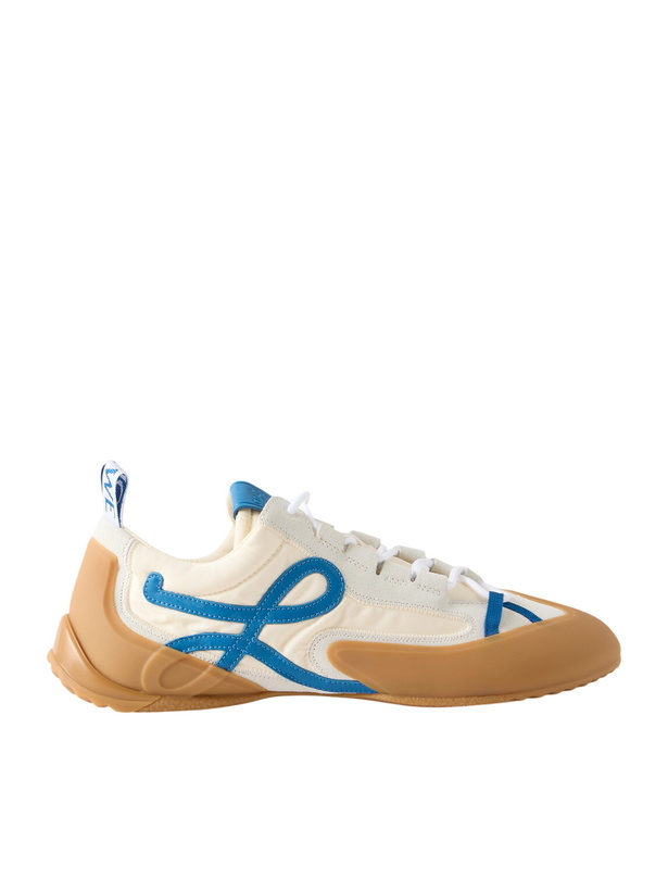 Photo: LOEWE - Grip Suede-Trimmed Nylon Sneakers - White