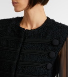 Balmain Silk-trimmed bouclé jacket