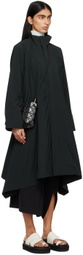 132 5. ISSEY MIYAKE Black Trapezoid Coat