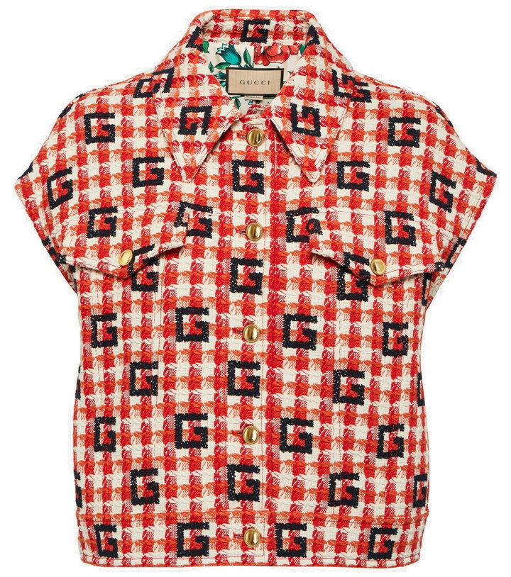 Photo: Gucci Checked cotton-blend vest