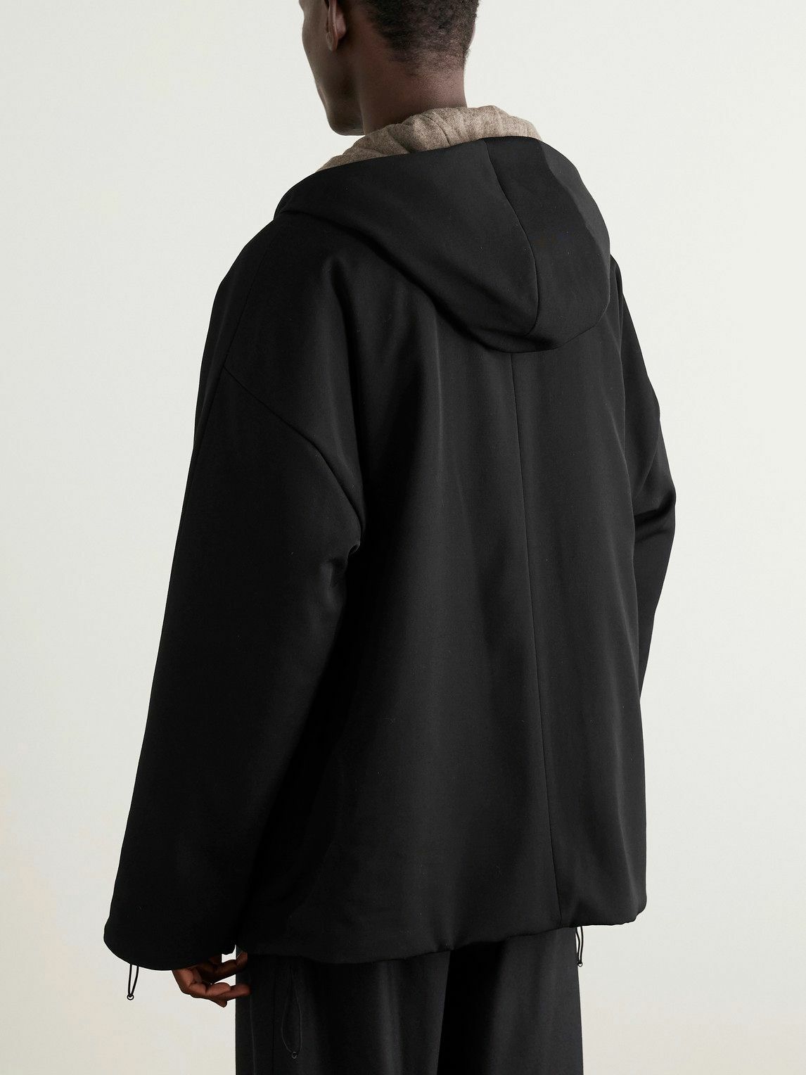 The Row - Horatio Padded Wool-Twill Hooded Coat - Black The Row