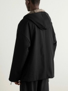 The Row - Horatio Padded Wool-Twill Hooded Coat - Black
