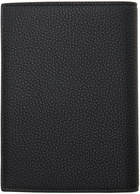 TOM FORD Black Soft Grain Leather Passport Holder