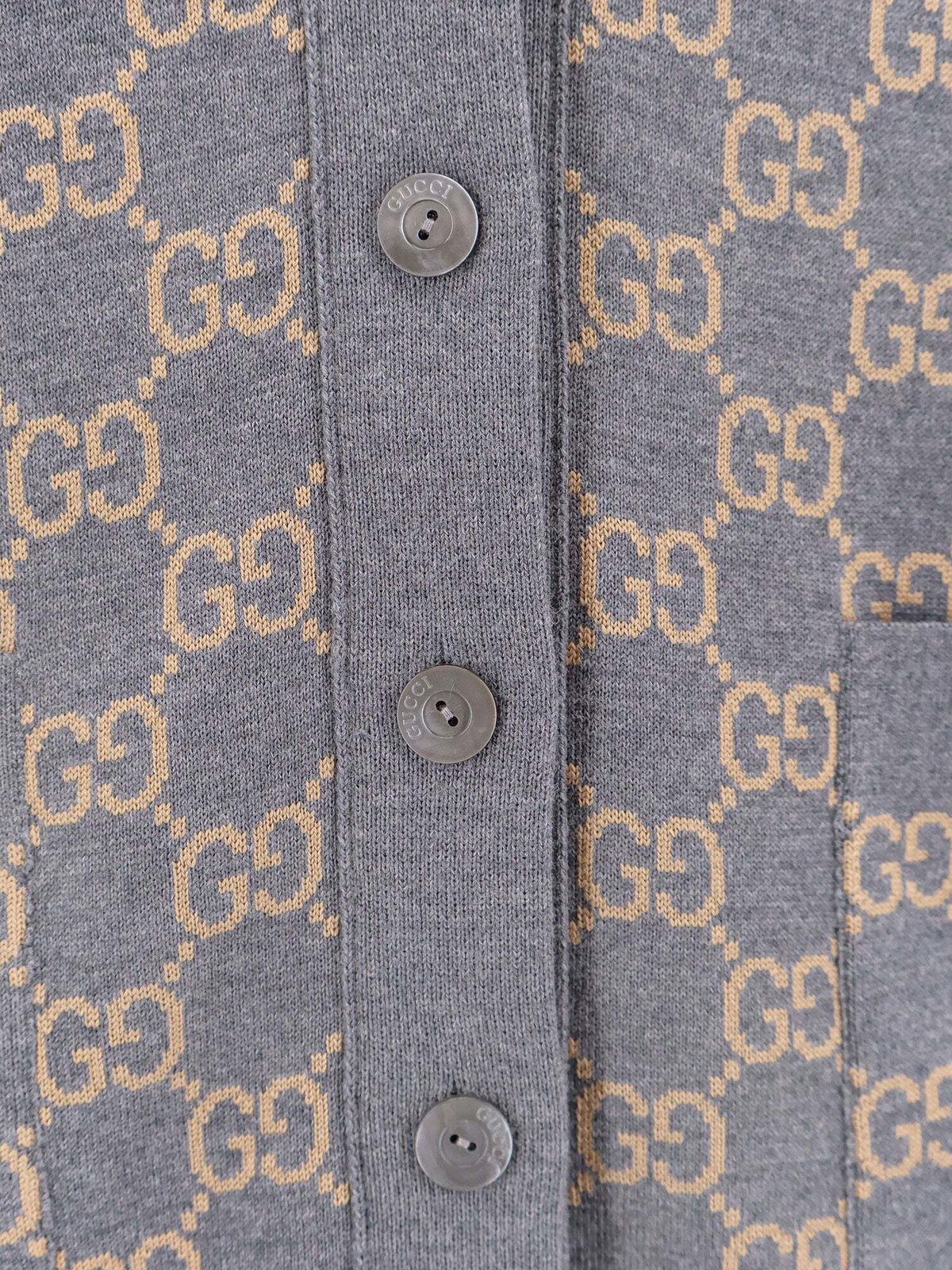 Gucci Cardigan Grey Womens Knitwear