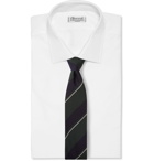 Bigi - 8cm Striped Wool and Cotton-Blend Twill Tie - Green