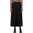 Lad Musician Black 2Tuck Cropped Wide Trousers