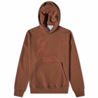 Jungles Jungles Men's Slow Down Embroidered Hoody in Brown