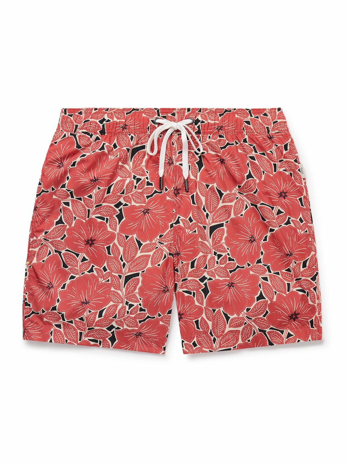 Onia - Charles Straight-Leg Mid-Length Floral-Print Swim Shorts - Red