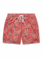 Onia - Charles Straight-Leg Mid-Length Floral-Print Swim Shorts - Red