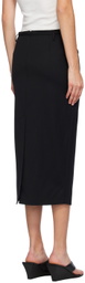 ST. AGNI Black Belted Midi Skirt