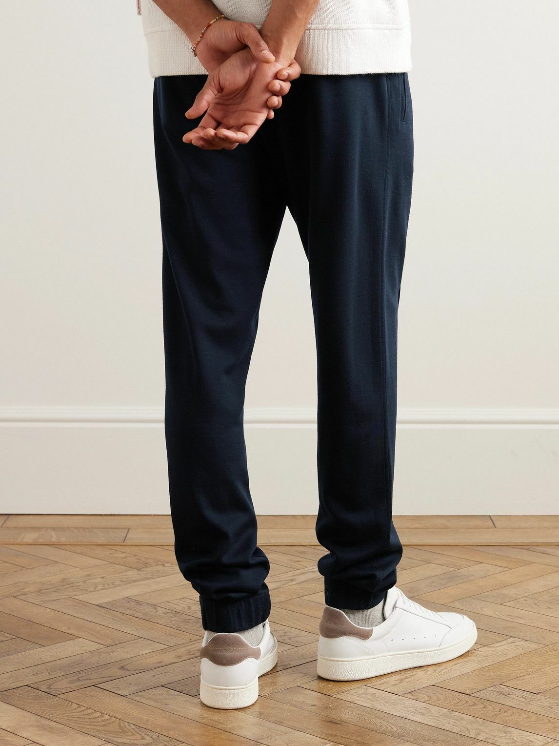 Orlebar Brown - Struma Tapered Merino Wool Trousers - Blue