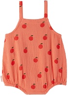 TINYCOTTONS Baby Pink & Red Oranges Bodysuit