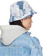 Who Decides War Blue Thorn Wrapped Grid Bucket Hat
