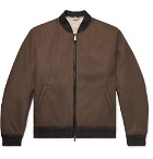Berluti - Shearling-Lined Wool-Twill Bomber Jacket - Men - Dark brown