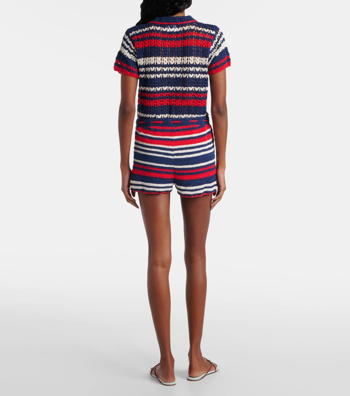 Anna Kosturova Crochet cotton shorts