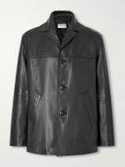 TOTEME - Panelled Full-Grain Leather Jacket - Black