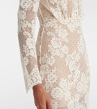 Self-Portrait Embellished lace maxi dress