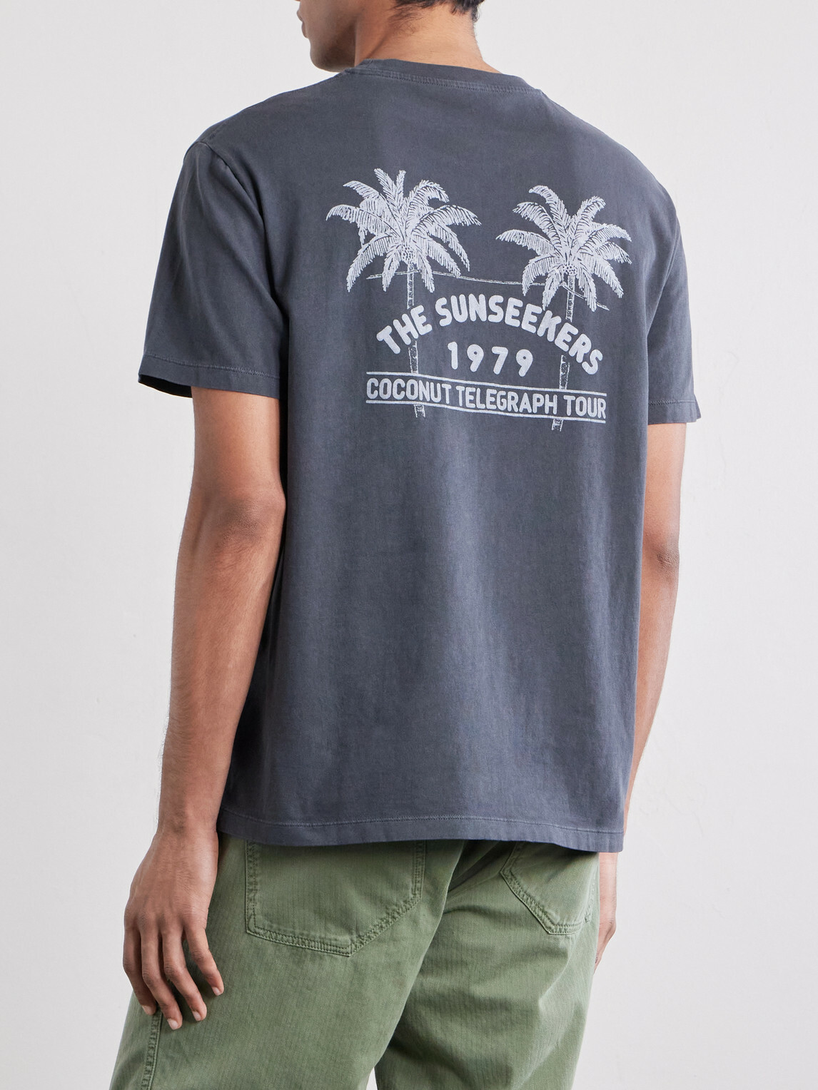 Hartford - Sunseekers Logo-Print Cotton-Jersey T-Shirt - Gray