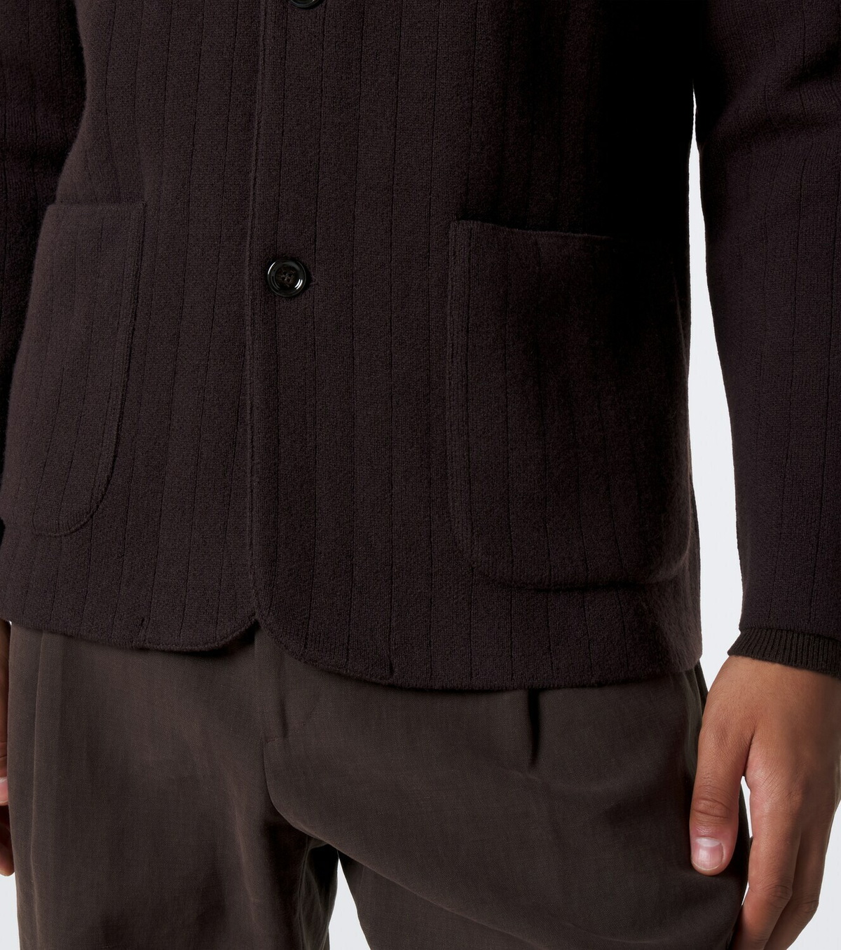 Lardini Knitted wool and cashmere blazer