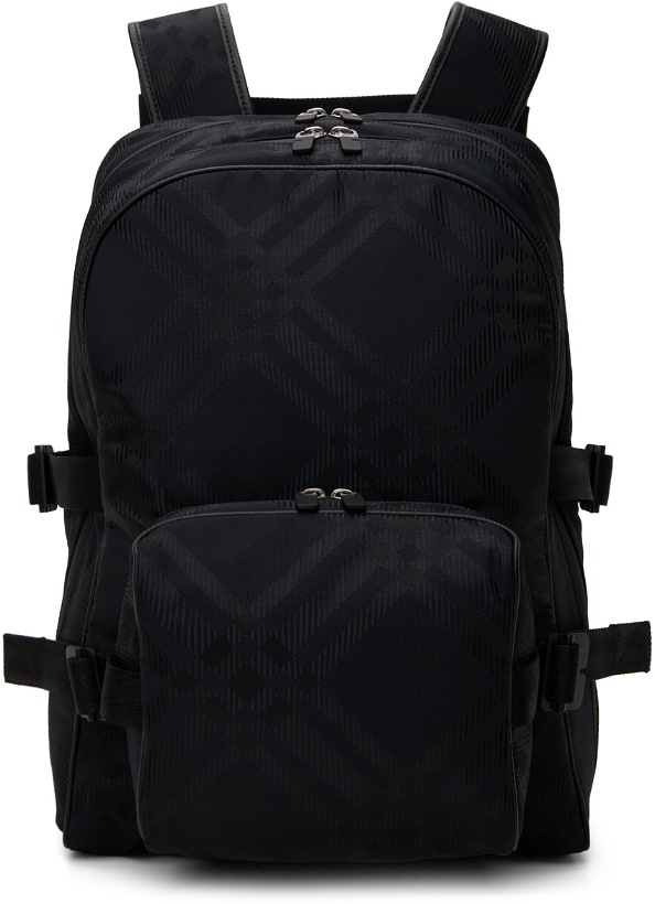 Photo: Burberry Black Check Jacquard Backpack