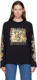Burberry Black Long-Sleeve Forest Cotton T-shirt
