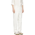 Lemaire White Summer Chino Trousers