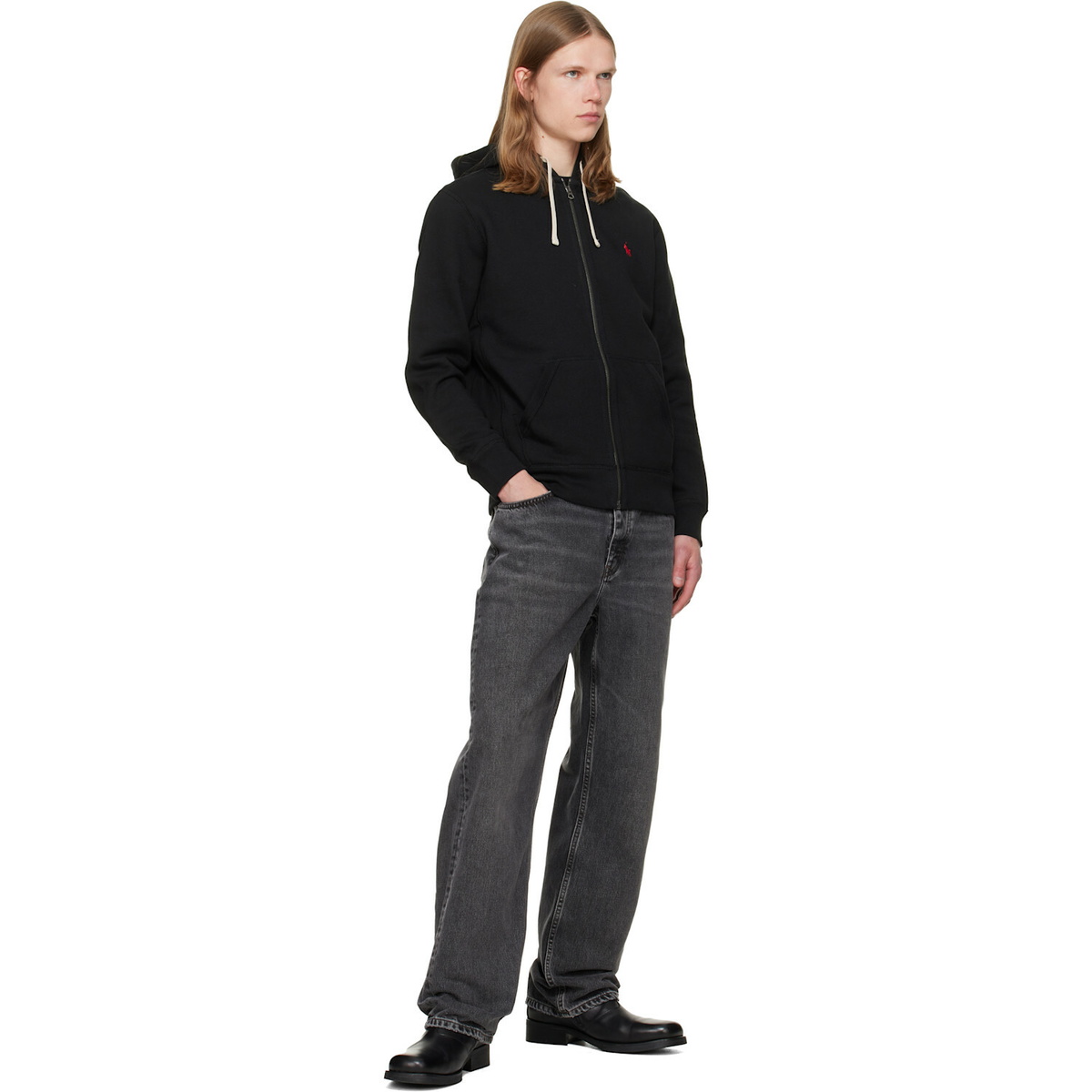 Polo Ralph Lauren Black Fleece Full-Zip Hoodie