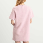 Jil Sander Women's Textured T-Shirt Dress in Candy Pink