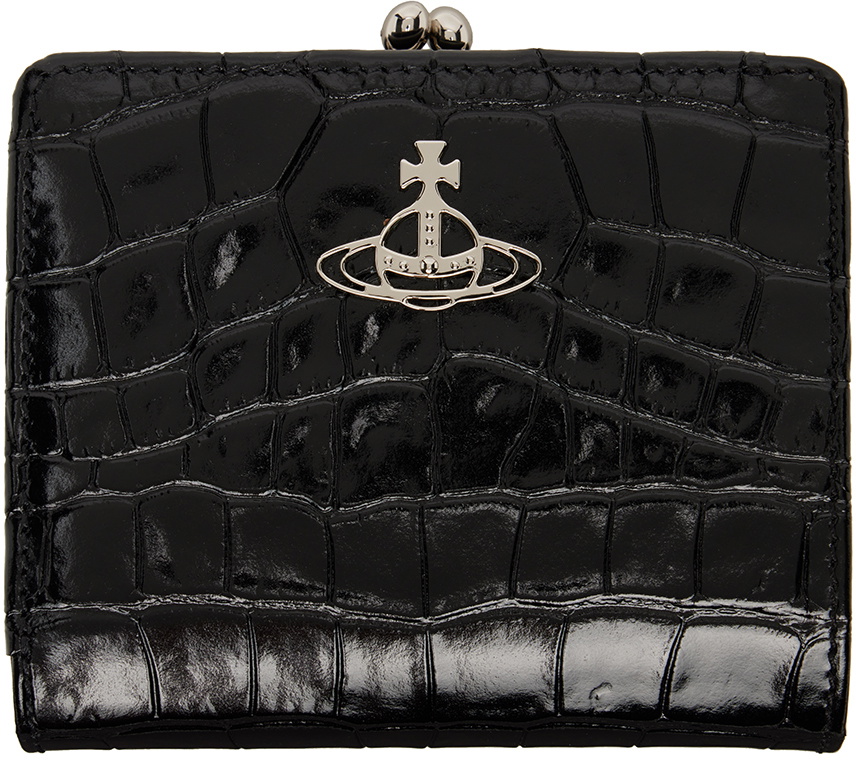 ☆韓国の人気☆【Vivienne Westwood】☆KISS LOCK WALLET☆ Vivienne Westwood Black Kiss-Lock Wallet Vivienne Westwood