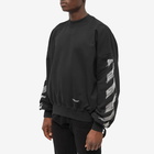 Off-White Men's Scribble Diag Boxy Crew Neck Sweat in Black