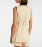 Posse Pamela belted linen vest