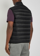 Moncler Quilted Logo-appliquéd Shell Gilet Black