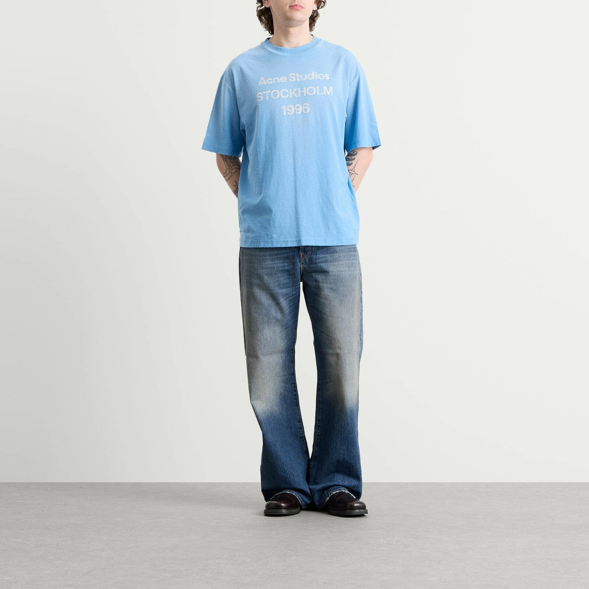 Acne Studios Men's Exford 1996 Short Sleeve T-Shirt in Cornflower Blue