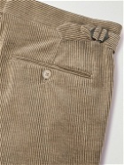 Ralph Lauren Purple label - Gregory Straight-Leg Cotton and Cashmere-Blend Corduroy Trousers - Brown