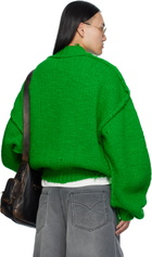 LU'U DAN Green Kingpin Knit Sweater