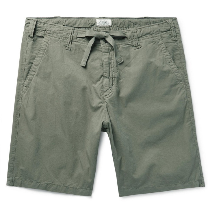 Photo: Hartford - Cotton-Twill Drawstring Shorts - Men - Army green