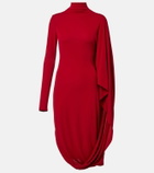 Stella McCartney Caped crêpe jersey minidress