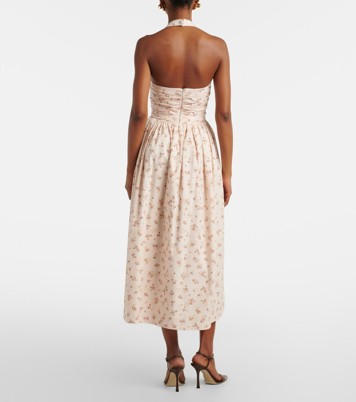 Markarian Leia floral pleated cotton midi dress