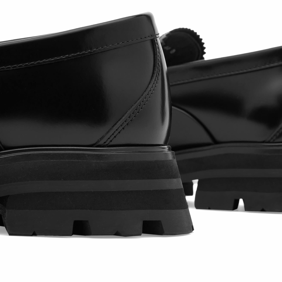 Alexander McQueen Men's Buckle Loafer in Black/Silver