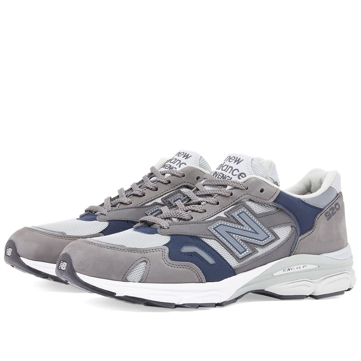 Photo: New Balance Men's M920GNS - Made in England Sneakers in Grey/Blue