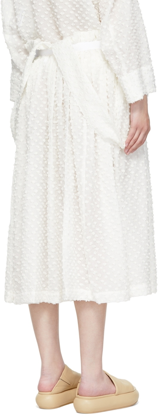 Tricot Comme des Garçons White Cupro Midi Skirt