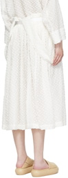 Tricot Comme des Garçons White Cupro Midi Skirt