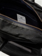 Bleu de Chauffe - Report Leather-Trimmed Cotton-Canvas Briefcase