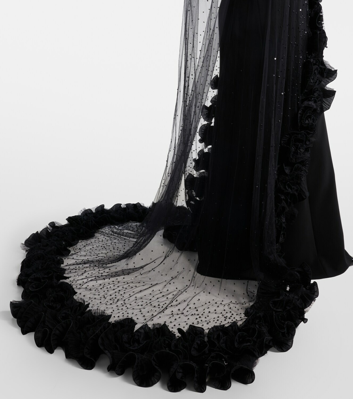 Jenny Packham Ruffled caped gown