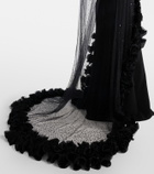 Jenny Packham Ruffled caped gown
