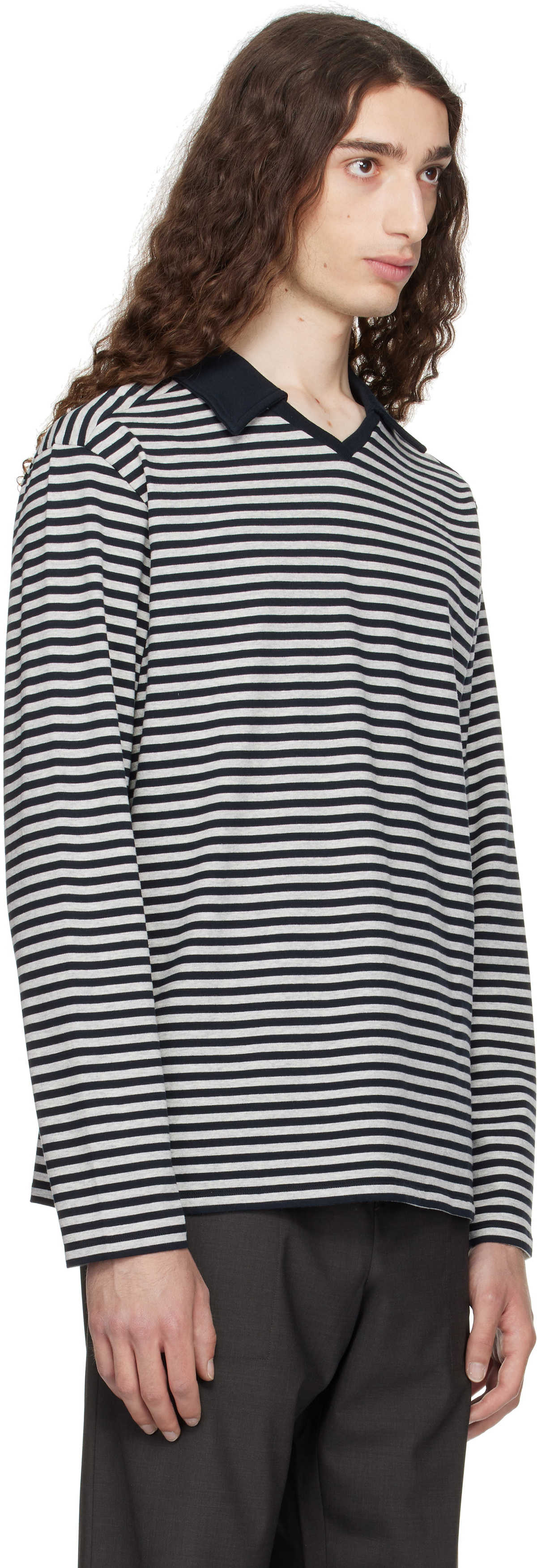 Paloma Wool Navy Gondolieri Long Sleeve Polo