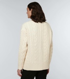 Ami Paris Cable-knit wool cardigan