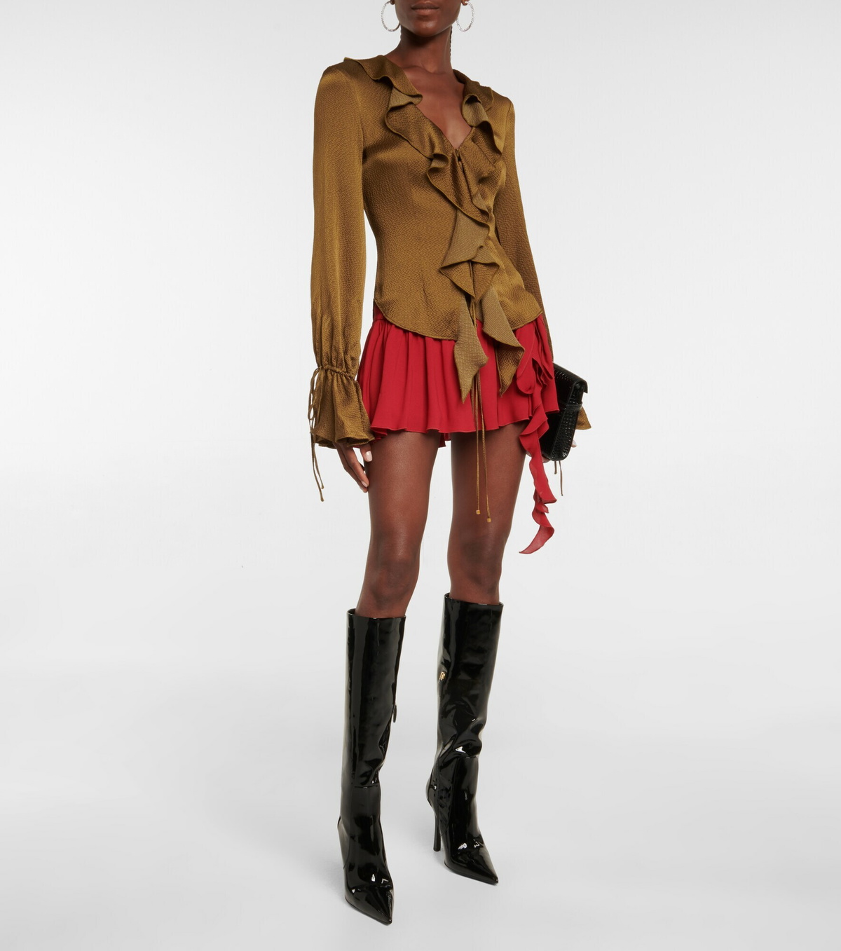 Blumarine - Leather knee-high boots