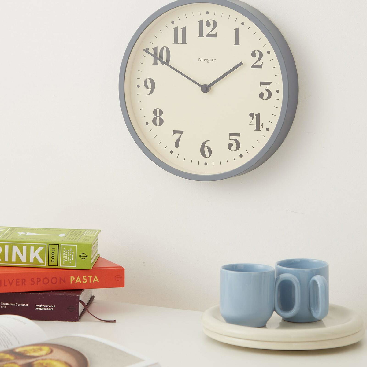 Newgate Clocks Number Four Theatre Wall Clock in French Navy 