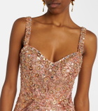 Jenny Packham Da Vinci embellished bustier gown